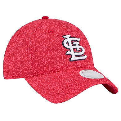Women's New Era Red St. Louis Cardinals Don't Worry 9TWENTY Adjustable Hat