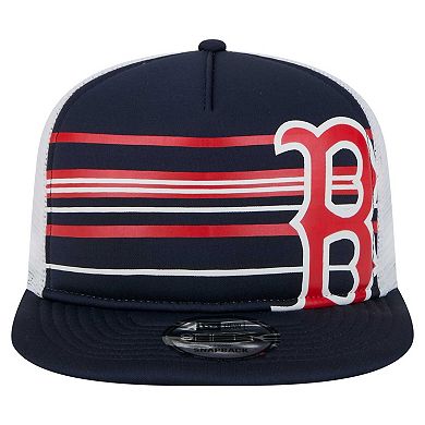 Men's New Era Navy Boston Red Sox 9FIFTY A-Frame Trucker Snapback Hat