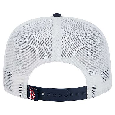 Men's New Era Navy Boston Red Sox 9FIFTY A-Frame Trucker Snapback Hat