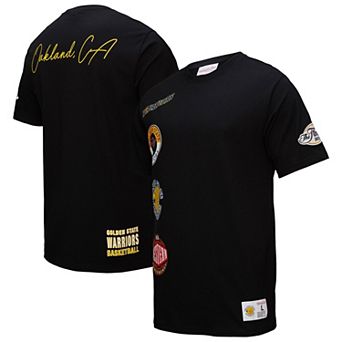 Men's Black Golden State Warriors Black Out Collection Vintage Premium T-Shirt