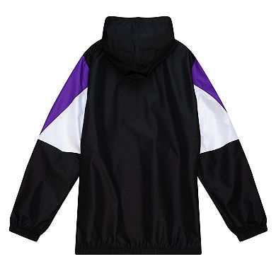 Men's Mitchell & Ness Black Toronto Raptors Throw It Back Full-Zip Windbreaker Jacket