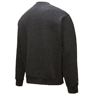 Men's Black Los Angeles Lakers Mitchell & Ness Black Out Collection Snow Washed Vintage Logo Pullover Sweatshirt