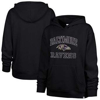 Women's '47 Black Baltimore Ravens Clarity Naomi Pullover Hoodie