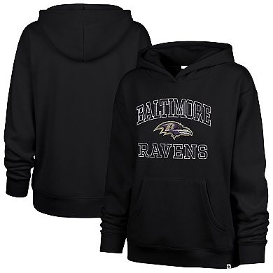 Women's '47 Black Baltimore Ravens Clarity Naomi Pullover Hoodie