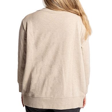 Women's Lusso Natural Los Angeles Dodgers Malibu Full-Button Cardigan