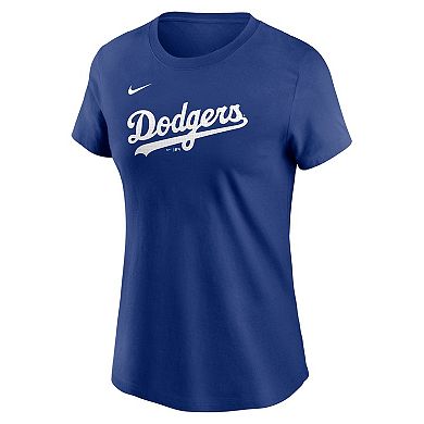 Women's Nike Freddie Freeman Royal Los Angeles Dodgers Fuse Name & Number T-Shirt