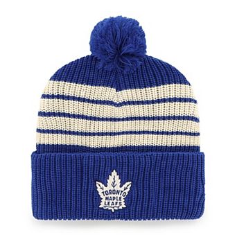 Men's '47 Blue Toronto Maple Leafs Old Time Hockey Barn Cuffed Knit Hat with Pom
