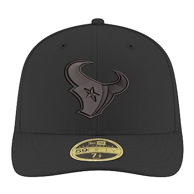Men's New Era Black Houston Texans 59Fifty II Low Profile Fitted Hat