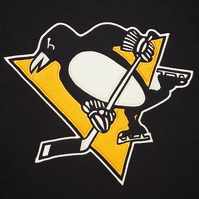 Men's Black Pittsburgh Penguins Heritage Lace-Up Pullover Sweatshirt