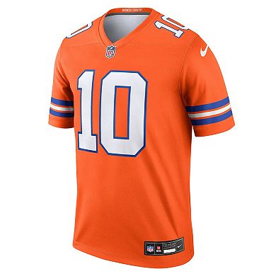 Men's Nike Bo Nix Orange Denver Broncos Alternate Legend Player Performance Top