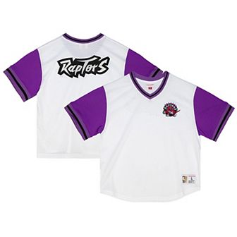 Men's Mitchell & Ness White Toronto Raptors Fashion Mesh V-Neck Top