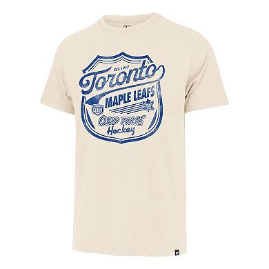 Men's '47 Cream Toronto Maple Leafs Poke Check Franklin T-Shirt