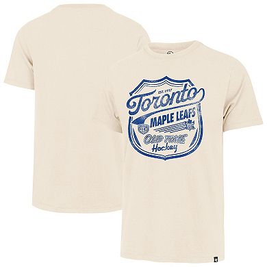 Men's '47 Cream Toronto Maple Leafs Poke Check Franklin T-Shirt