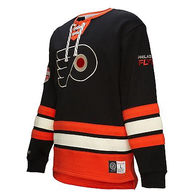 Men's Black Philadelphia Flyers Heritage Lace-Up Pullover Sweatshirt