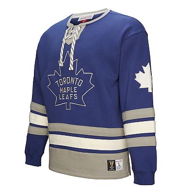 Men's Blue Toronto Maple Leafs Heritage Lace-Up Pullover Sweatshirt