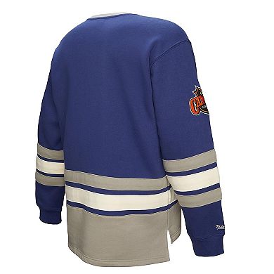 Men's Blue Toronto Maple Leafs Heritage Lace-Up Pullover Sweatshirt