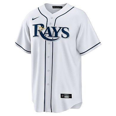 Men's Nike Junior Caminero White Tampa Bay Rays Home Replica Player Jersey