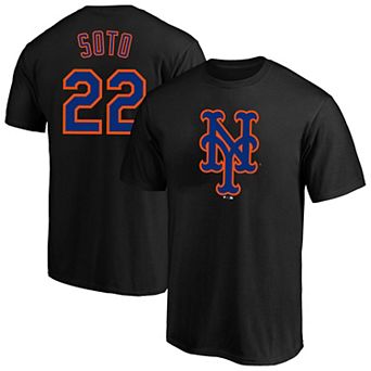 Men's Profile Juan Soto Black New York Mets Big & Tall Name & Number T-Shirt