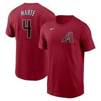 Men's Nike Ketel Marte Red Arizona Diamondbacks Fuse Name & Number T-Shirt