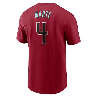 Men's Nike Ketel Marte Red Arizona Diamondbacks Fuse Name & Number T-Shirt