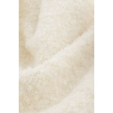 Women's NEXT White Ecru Co-ord Boucle Knitted Textured Column Midi Skirt