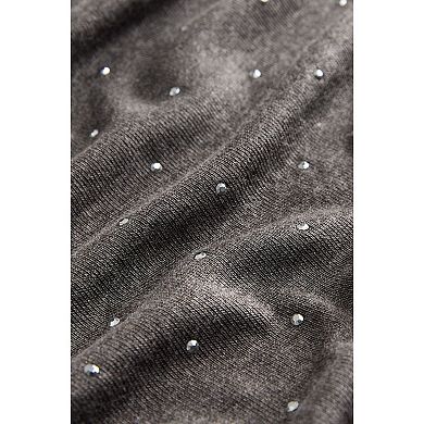 Women's NEXT Grey Long Sleeve Sparkle Embellished Top