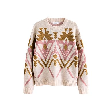 Women's NEXT Pink Blush Soft Touch Patterned Knitted Sweater