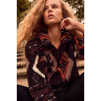 Women's NEXT Teddy Borg Cosy Longline Quarter-Zip Fleece