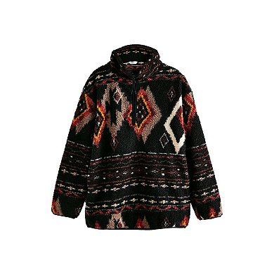 Women's NEXT Teddy Borg Cosy Longline Quarter-Zip Fleece