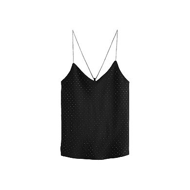 Women's NEXT Black Embellished Gem Strappy Camisole