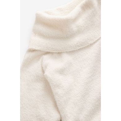 Women's NEXT White Ecru Fluffy Off-Shoulder Bardot Sweater