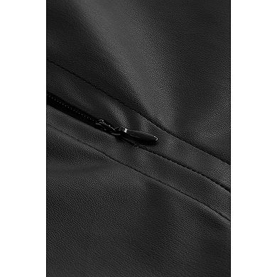 Women's NEXT Black Faux Leather Mini Skirt