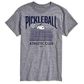 Men's Peanuts Snoopy Pickleball Athletic Club Graphic Tee