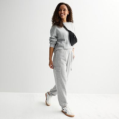 Juniors' Pink Republic Cargo Joggers Sweatpants