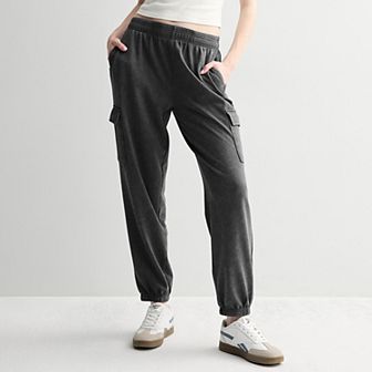 Juniors' Pink Republic Cargo Jogger Sweatpants