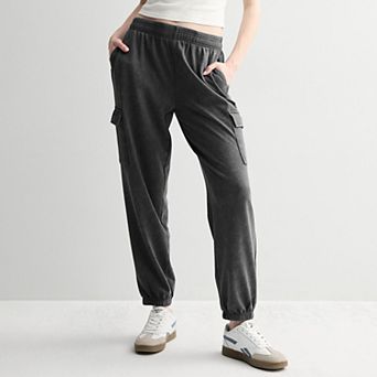 Juniors' Pink Republic Cargo Jogger Sweatpants