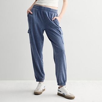 Juniors' Pink Republic Cargo Jogger Sweatpants