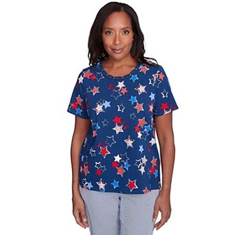 Petite Alfred Dunner Star Studded Tee