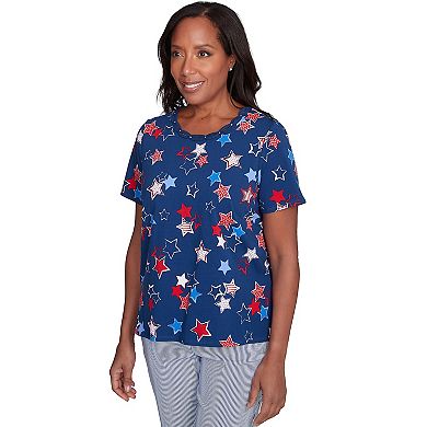 Petite Alfred Dunner Star Studded Tee