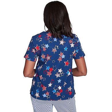 Petite Alfred Dunner Star Studded Tee