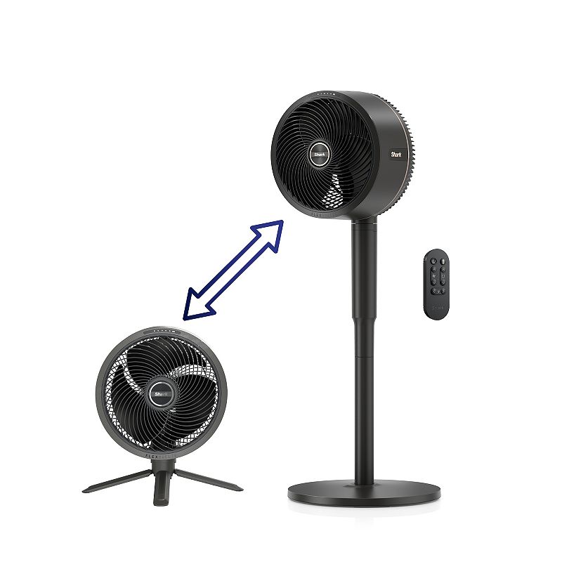 Shark - FlexBreeze Outdoor and Indoor Fan, Cordless & Corded, Pedestal to Tabletop - Dark Grey