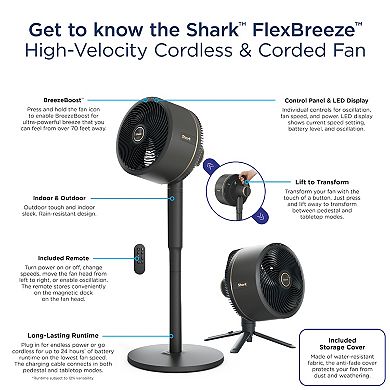 Shark FlexBreeze™ 2-in-1 Oscillating Indoor & Outdoor Fan