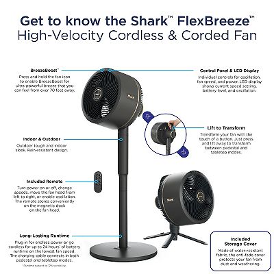 Shark FlexBreeze™ 2-in-1 Oscillating Indoor & Outdoor Fan