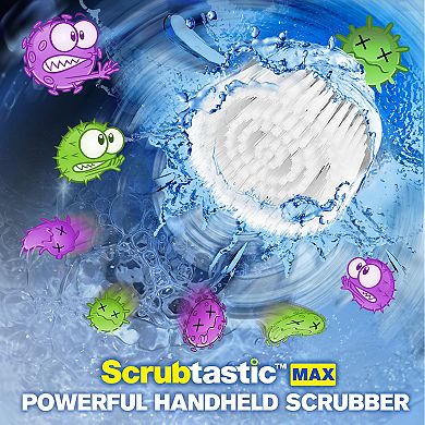 Bell+Howell Scrubtastic Max Rechargeable Handheld Power Scrubber with Bonus Brush Heads