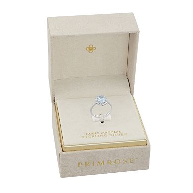 PRIMROSE Sterling Silver Pave Cubic Zirconia Band Ring