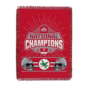 Ohio State Buckeyes NCAA 2024 FBC Peak Tapestry Throw Blanket