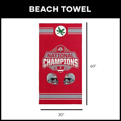 Ohio State Buckeyes NCAA 2024 FBC Parallel Beach Towel