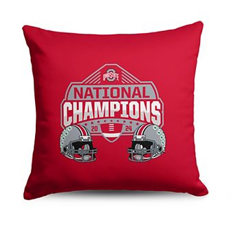 Ohio State Buckeyes NCAA 2024 FBC Champ Stance Throw Pillow