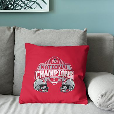 Ohio State Buckeyes NCAA 2024 FBC Champ Stance Throw Pillow
