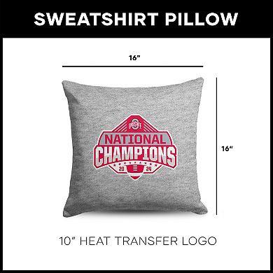 Ohio State Buckeyes NCAA 2024 FBC Champion Logo Sweatshirt Pillow